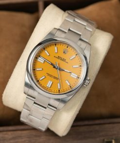 Đồng hồ Rolex Oyster Perpetual 124300 Rep 11 mặt số màu vàng nhà máy Clean 41mm (2)