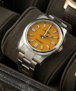 Đồng hồ Rolex Oyster Perpetual 124300 Rep 11 mặt số màu vàng nhà máy Clean 41mm (2)