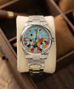 Đồng hồ Rolex Oyster Perpetual 124300 họa tiết celebration nhà máy clean 41mm (2)