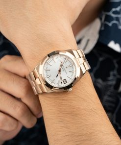 Đồng hồ Vacheron Constantin Overseas Dual Time 4500V mạ vàng hồng mặt trắng Rep 11 cao cấp 41mm (2)