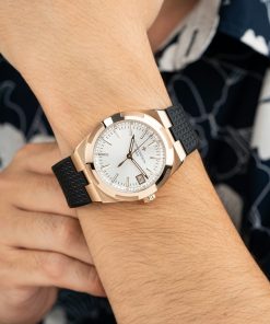 Đồng hồ Vacheron Constantin Overseas Dual Time 4500V mạ vàng hồng mặt trắng Rep 11 cao cấp 41mm (2)