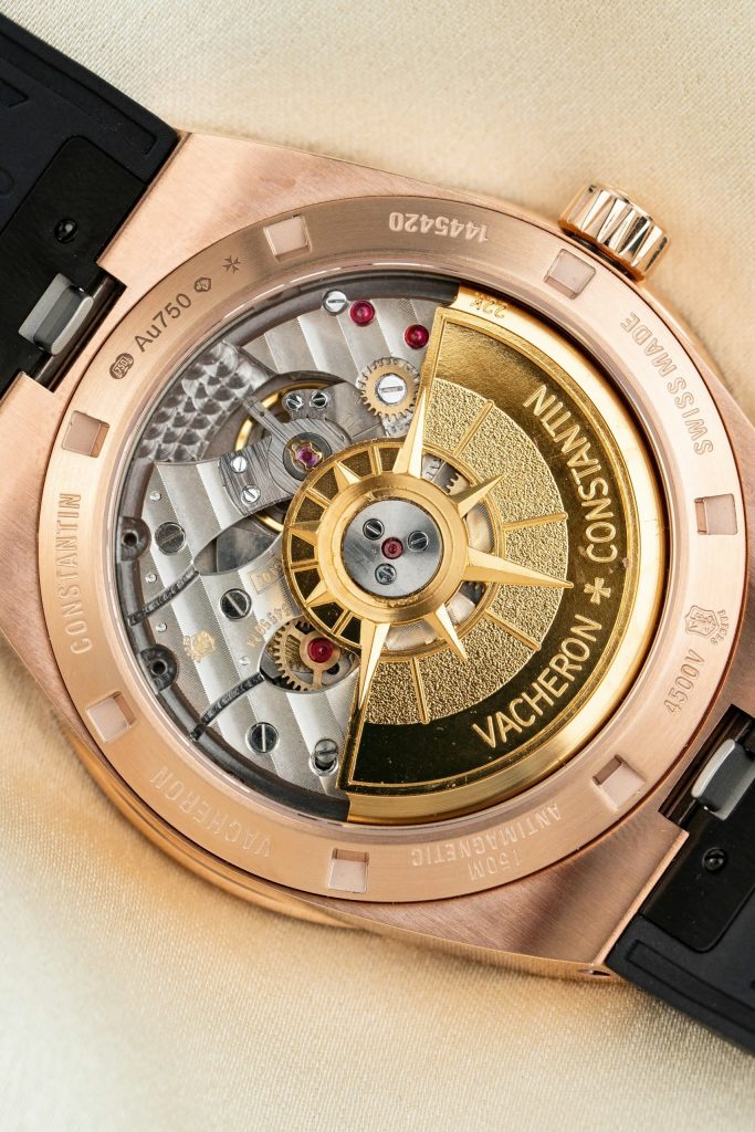 Đồng hồ Vacheron Constantin Overseas Dual Time 4500V mạ vàng hồng mặt trắng Rep 11 cao cấp 41mm (2)