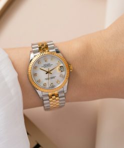 Đồng hồ nữ Rolex DateJust Rep 11 Cao Cấp mặt khảm xà cừ 31mm (2)