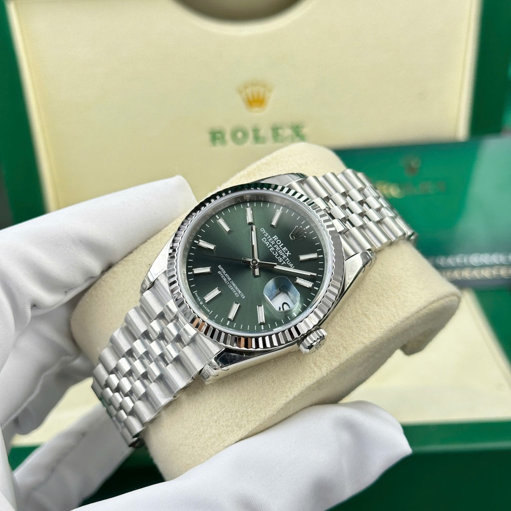 Đồng Hồ Rolex DateJust 126234 Mặt Xanh Lá Cây Replica 11 Nhà Máy VS 36mm (2)