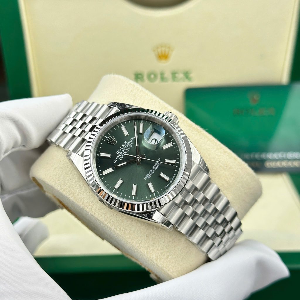 Đồng Hồ Rolex DateJust 126234 Mặt Xanh Lá Cây Replica 11 Nhà Máy VS 36mm (2)