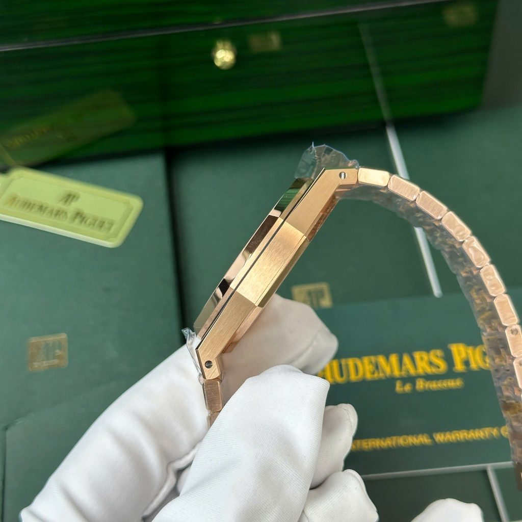 Đồng hồ Audemars Piguet Royal Oak 15407 Skeleton dial Replica 11 mạ vàng hồng 41mm (2)