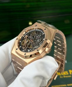 Đồng hồ Audemars Piguet Royal Oak 15407 Skeleton dial Replica 11 mạ vàng hồng 41mm (2)