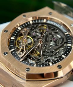 Đồng hồ Audemars Piguet Royal Oak 15407 Skeleton dial Replica 11 mạ vàng hồng 41mm (2)