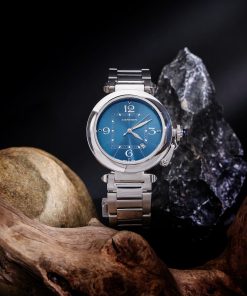 Đồng hồ Cartier Pasha De Cartier nam xanh Blue máy Nhật Fake giá rẻ 41mm