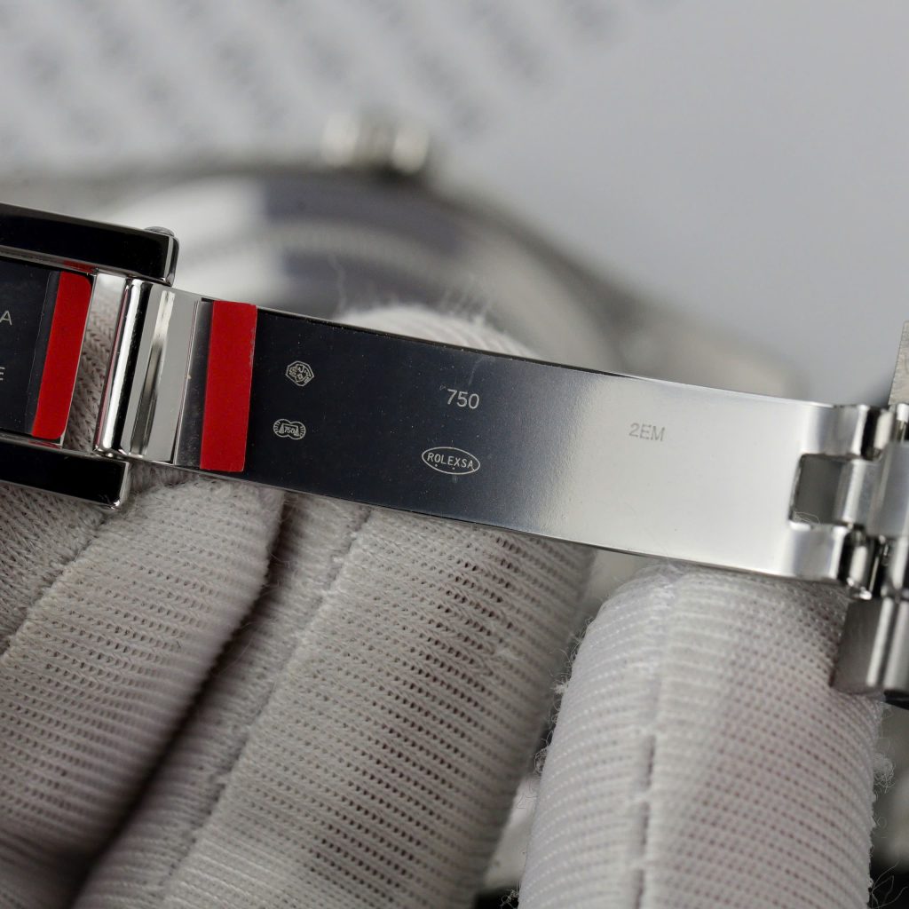 Đồng hồ Fake 11 Day-Date mặt xanh blue đính đá baguette nhà máy EW 40mm (2)