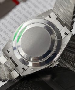 Đồng hồ Fake 11 Day-Date mặt xanh blue đính đá baguette nhà máy EW 40mm (2)