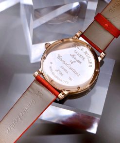 Đồng hồ Franck Muller Opera Infinity Ronde Đính Đá Dây Da Đỏ Fake Cao Cấp 37mm