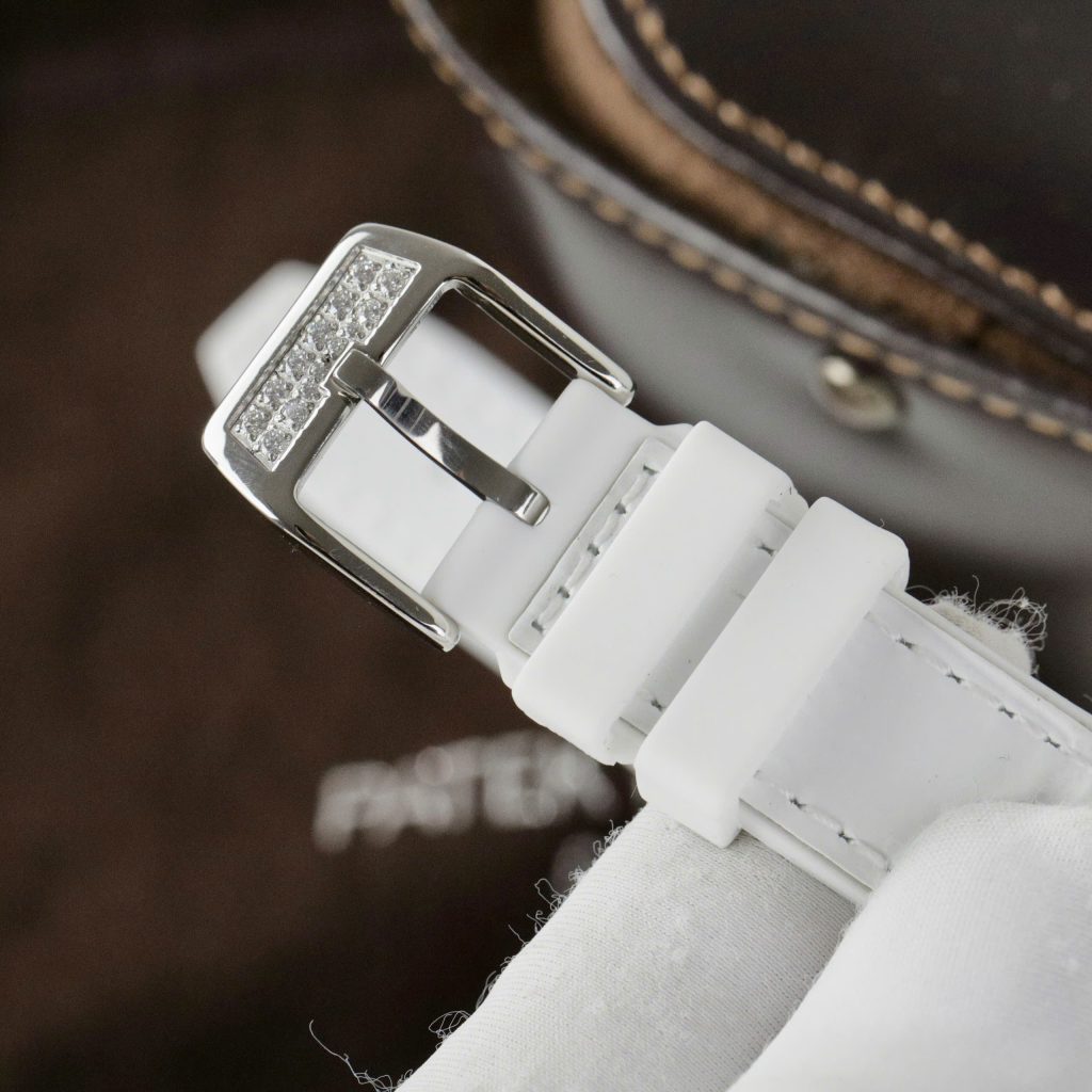 Đồng hồ Franck Muller V32 Replica 11 màu trắng mặt hoạ tiết hoa 36mm (2)