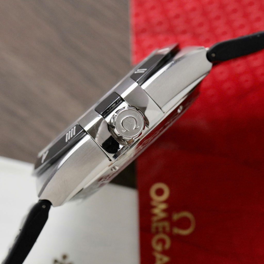 Đồng hồ Omega Constellation Co-Axial Replica 11 nam dây da màu đen 41mm (2)