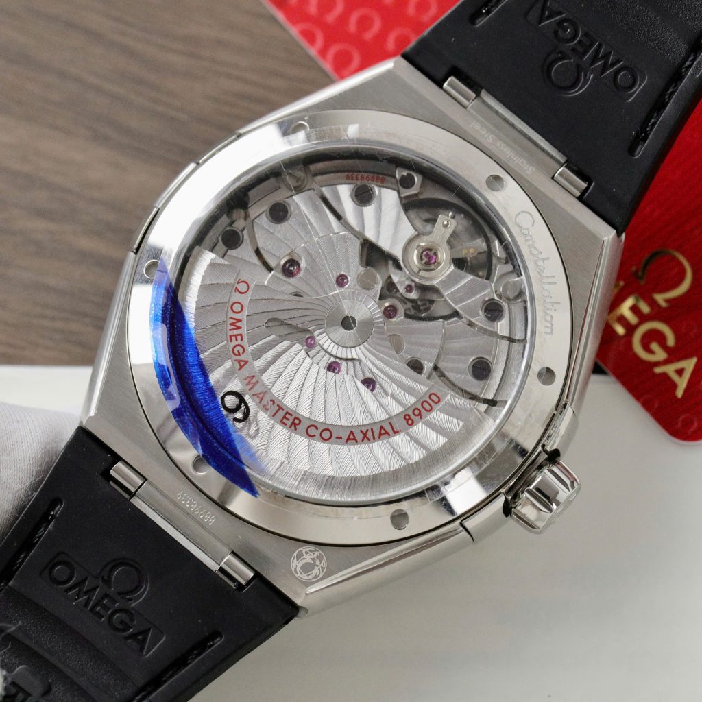 Đồng hồ Omega Constellation Co-Axial Replica 11 nam dây da màu đen 41mm (2)