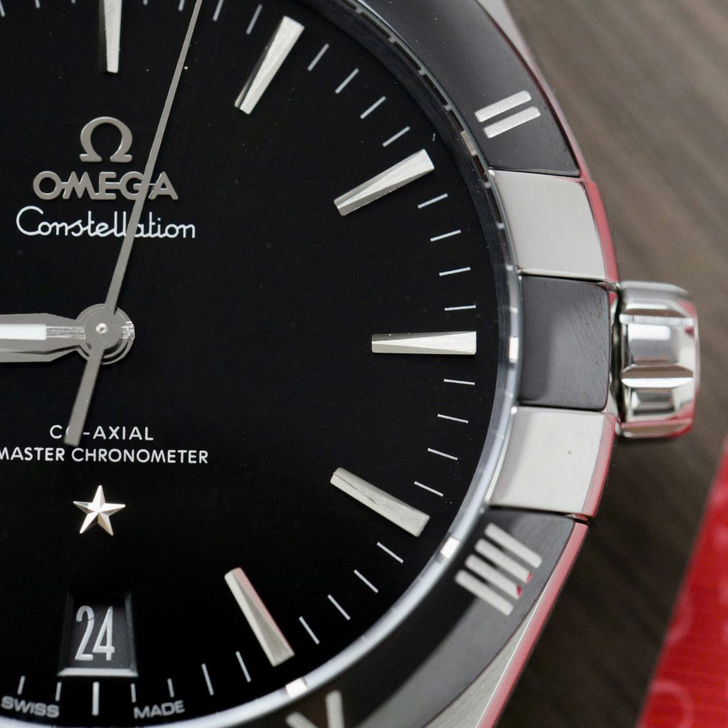 Đồng hồ Omega Constellation Co-Axial Replica 11 nam dây da màu đen 41mm (2)