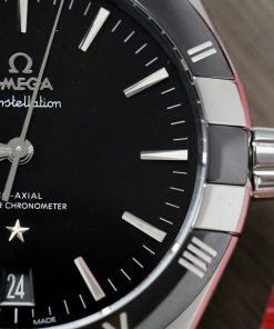 Đồng hồ Omega Constellation Co-Axial Replica 11 nam dây da màu đen 41mm (2)