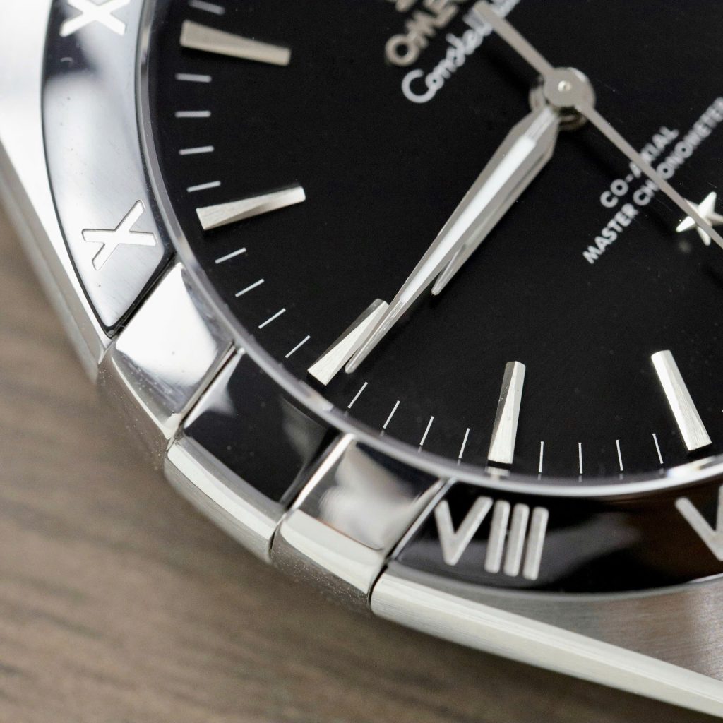 Đồng hồ Omega Constellation Co-Axial Replica 11 nam dây da màu đen 41mm (2)