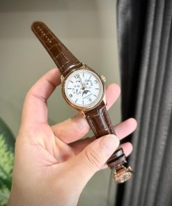 Đồng hồ Patek Philippe Complications 5146J Rep 11 Cao Cấp mặt trắng dây da 39mm (2)