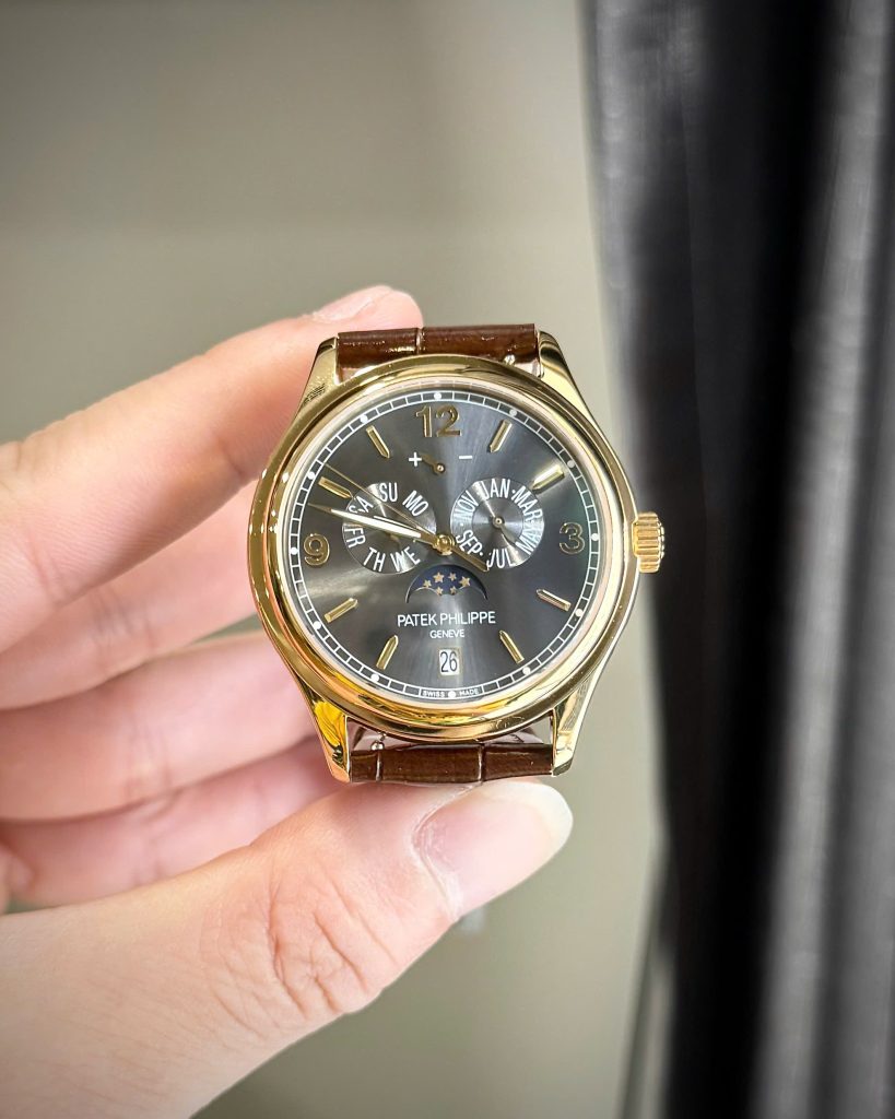 Đồng hồ Patek Philippe Complications 5146J Replica 11 mặt xám dây da 39mm (2)