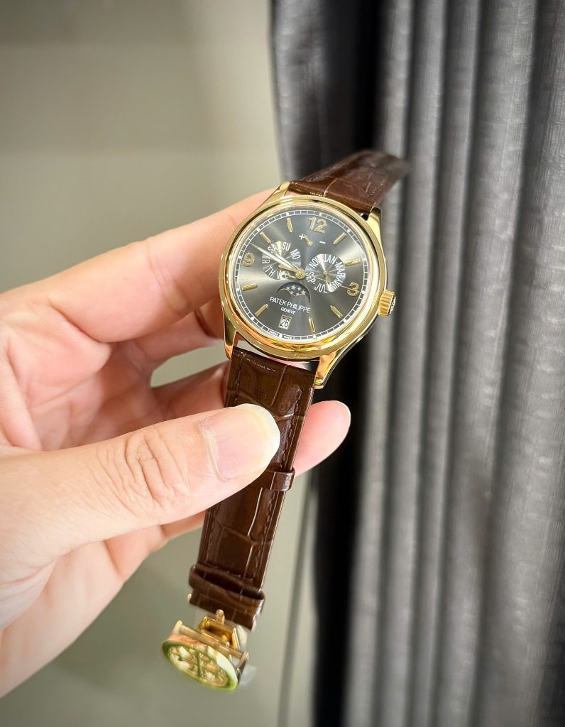 Đồng hồ Patek Philippe Complications 5146J Replica 11 mặt xám dây da 39mm (2)