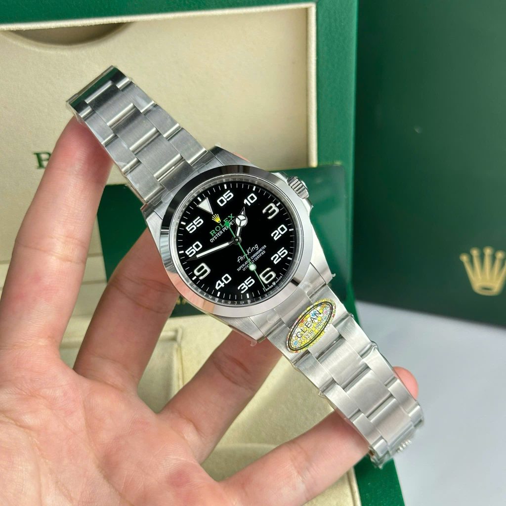 Đồng hồ Rolex Air King 126900 Replica 11 mặt đen nhà máy Clean 40mm (2)