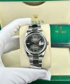 Đồng hồ Rolex DateJust 126200 Replica 1 1 mặt wimbledon dây oyster nhà máy VS 36mm (1)