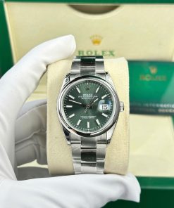 Đồng hồ Rolex DateJust 126200 Replica 11 mặt xanh lá cây nhà máy VS 36mm (2)