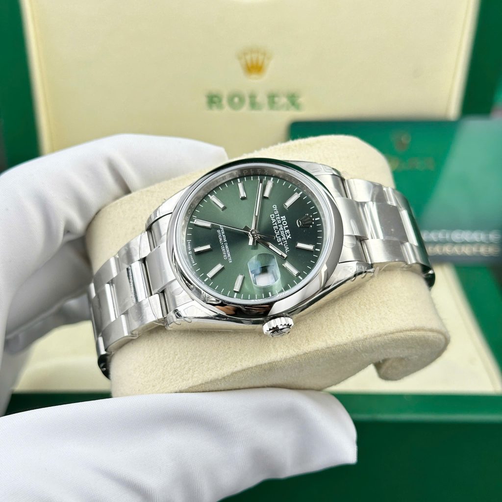 Đồng hồ Rolex DateJust 126200 Replica 11 mặt xanh lá cây nhà máy VS 36mm (2)