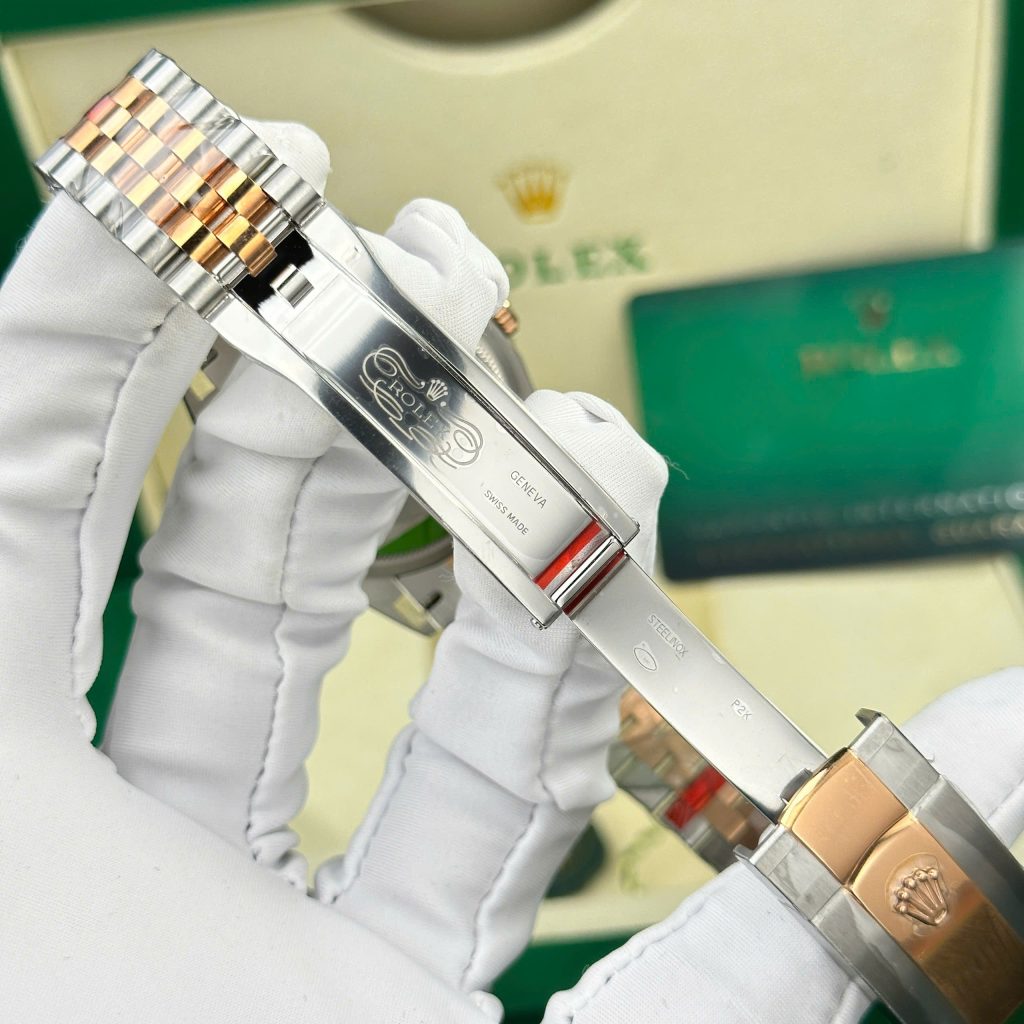 Đồng hồ Rolex DateJust 126231 mặt số wimbledon màu demi vàng hồng nhà máy VS 36mm (2)