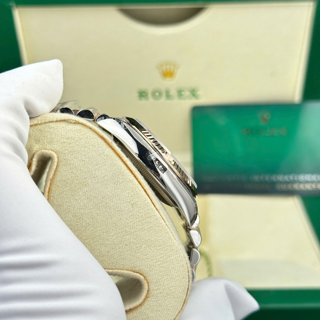 Đồng hồ Rolex DateJust 126231 mặt số wimbledon màu demi vàng hồng nhà máy VS 36mm (2)