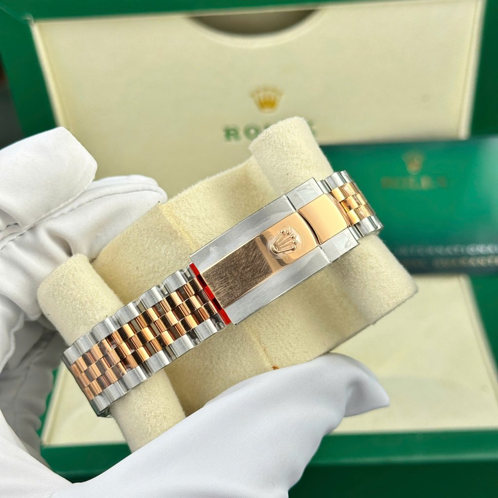 Đồng hồ Rolex DateJust 126231 mặt số wimbledon màu demi vàng hồng nhà máy VS 36mm (2)