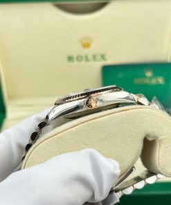 Đồng hồ Rolex DateJust 126231 mặt số wimbledon màu demi vàng hồng nhà máy VS 36mm (2)