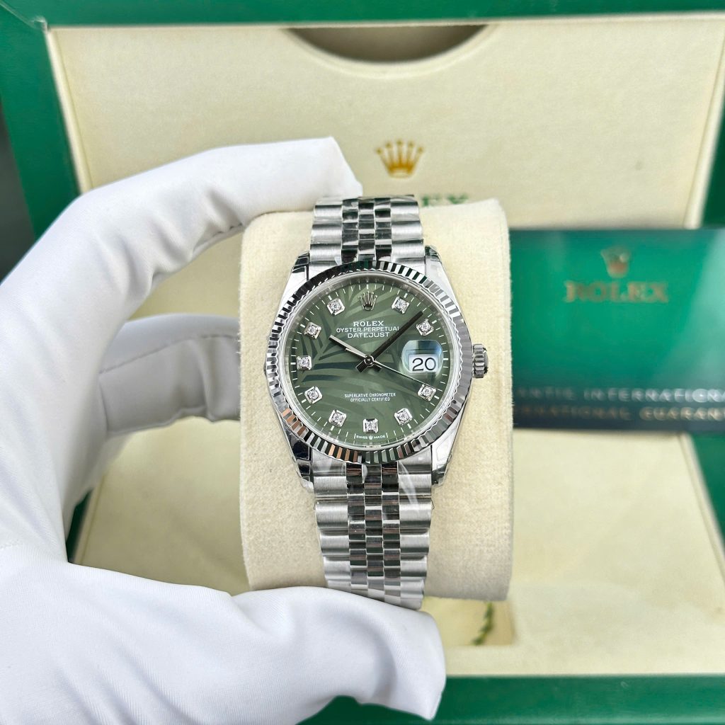 Đồng hồ Rolex DateJust 126234 Rep 1 1 mặt số là cây nhiệt đới nhà máy VS 36mm (2)