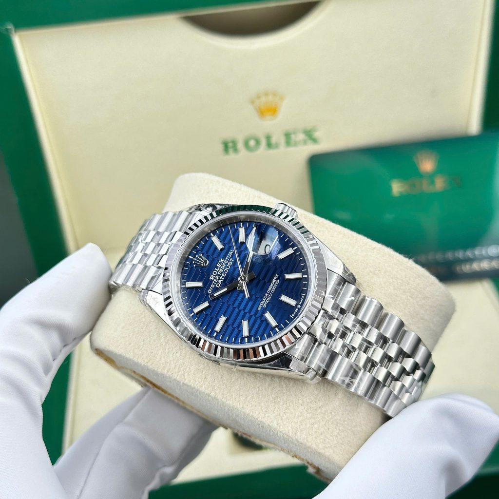 Đồng hồ Rolex DateJust 126234 Rep 11 mặt nếp gấp cọc số dạ quang nhà máy VS 36mm (2)