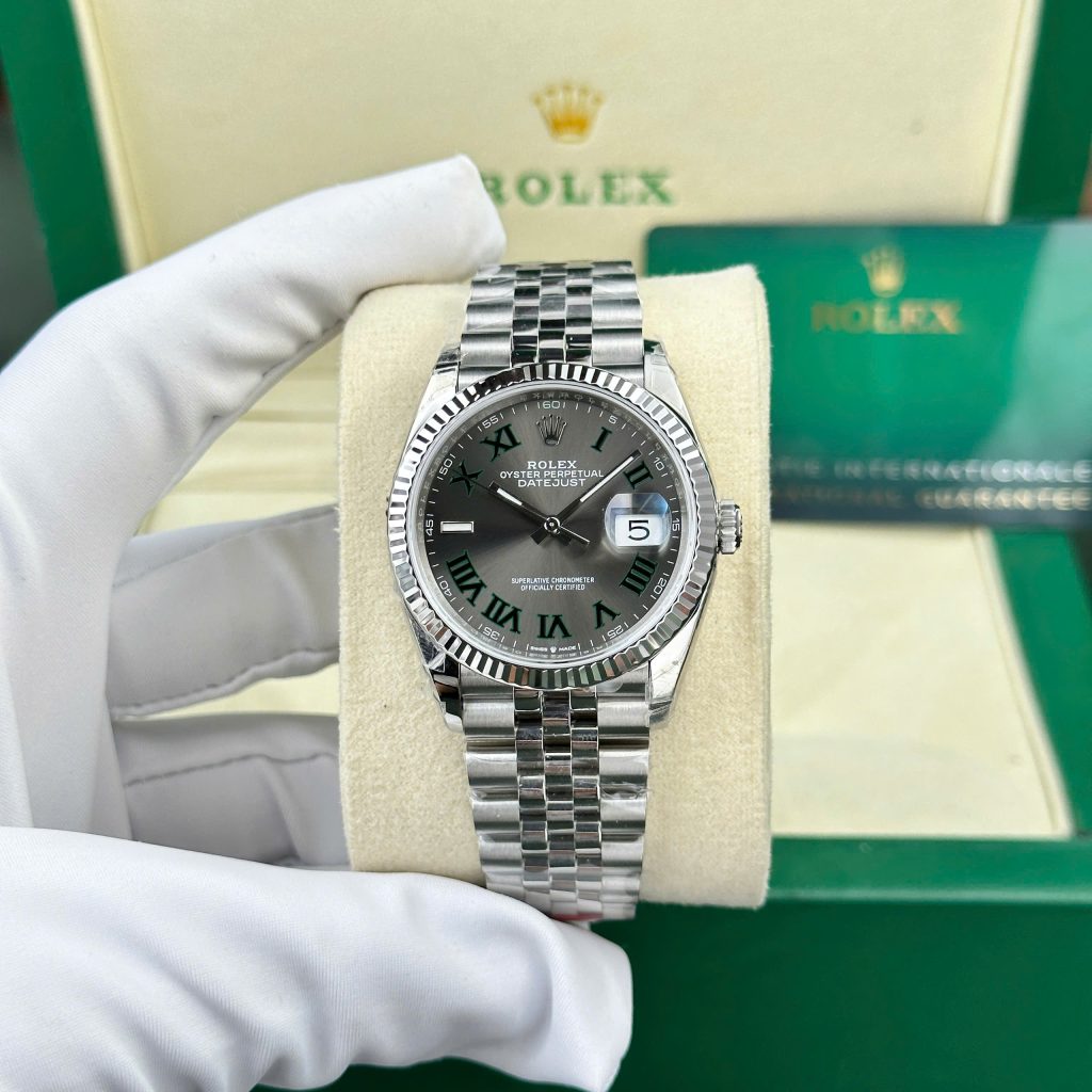 Đồng hồ Rolex DateJust 126234 Replica 11 mặt số wimbledon nhà máy VS 36mm (2)