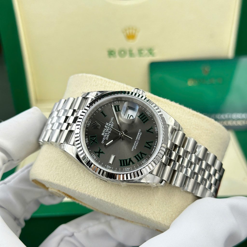 Đồng hồ Rolex DateJust 126234 Replica 11 mặt số wimbledon nhà máy VS 36mm (2)