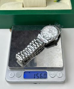 Đồng hồ Rolex Day-Date 128239 Replica 11 mặt khảm xà cừ trọng lượng 156 gram nhà máy QF 36mm (2)