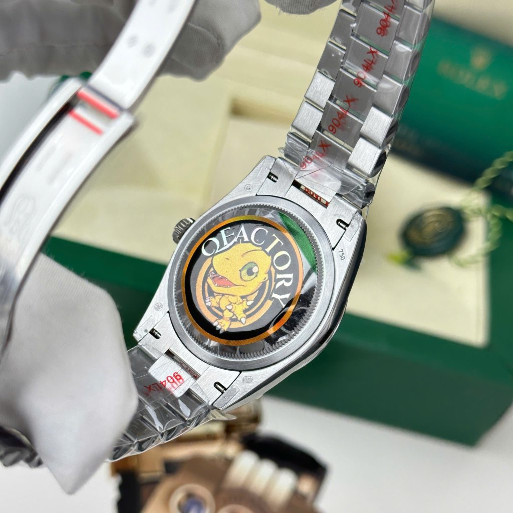 Đồng hồ Rolex Day-Date 128239 Replica 11 mặt khảm xà cừ trọng lượng 156 gram nhà máy QF 36mm (2)