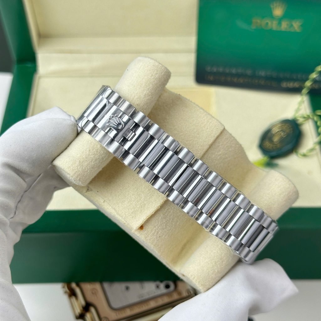 Đồng hồ Rolex Day-Date 128239 Replica 11 mặt khảm xà cừ trọng lượng 156 gram nhà máy QF 36mm (2)