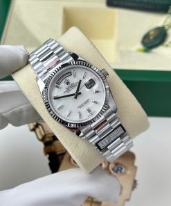 Đồng hồ Rolex Day-Date 128239 Replica 11 mặt khảm xà cừ trọng lượng 156 gram nhà máy QF 36mm (2)
