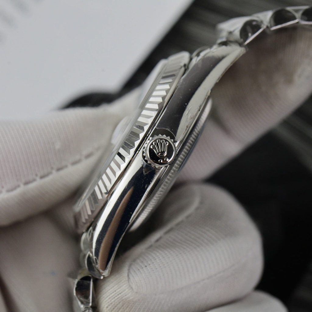 Đồng hồ Rolex Day-Date Fake 1 1 mặt trắng cọc số la mã nhà máy EW 40mm (2)