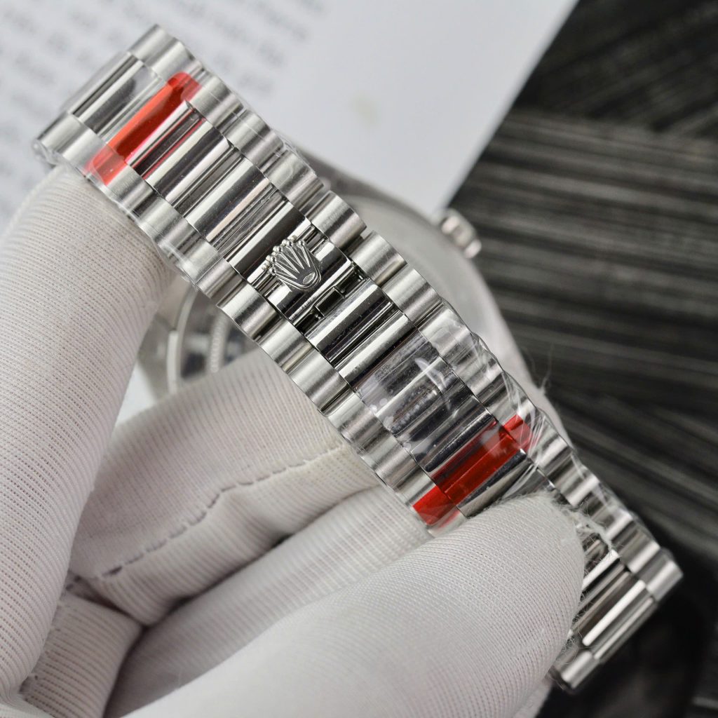 Đồng hồ Rolex Day-Date Fake 1 1 mặt trắng cọc số la mã nhà máy EW 40mm (2)