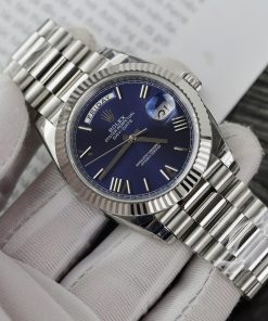Đồng hồ Rolex Day-Date Fake Cao Cấp mặt xanh blue nhà máy EW 40mm (2)