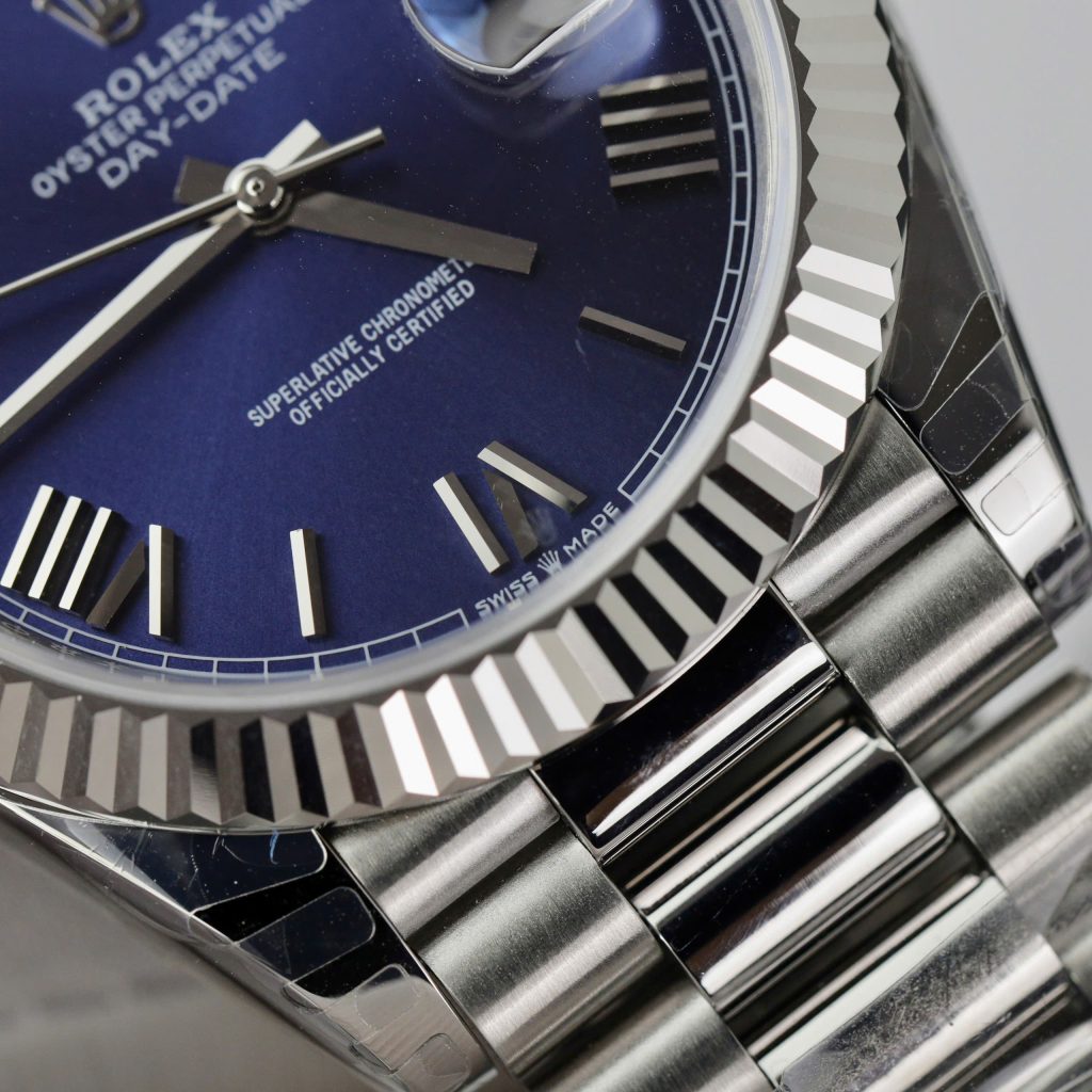 Đồng hồ Rolex Day-Date Fake Cao Cấp mặt xanh blue nhà máy EW 40mm (2)