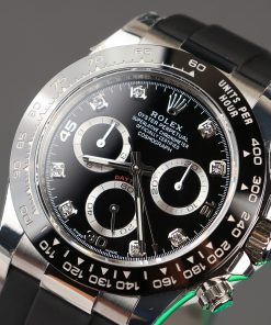 Đồng hồ Rolex Daytona Rep 11 Cao Cấp mặt đen cọc số đính đá nhà máy BT 40mm (2)