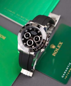 Đồng hồ Rolex Daytona Rep 11 Cao Cấp mặt đen cọc số đính đá nhà máy BT 40mm (2)