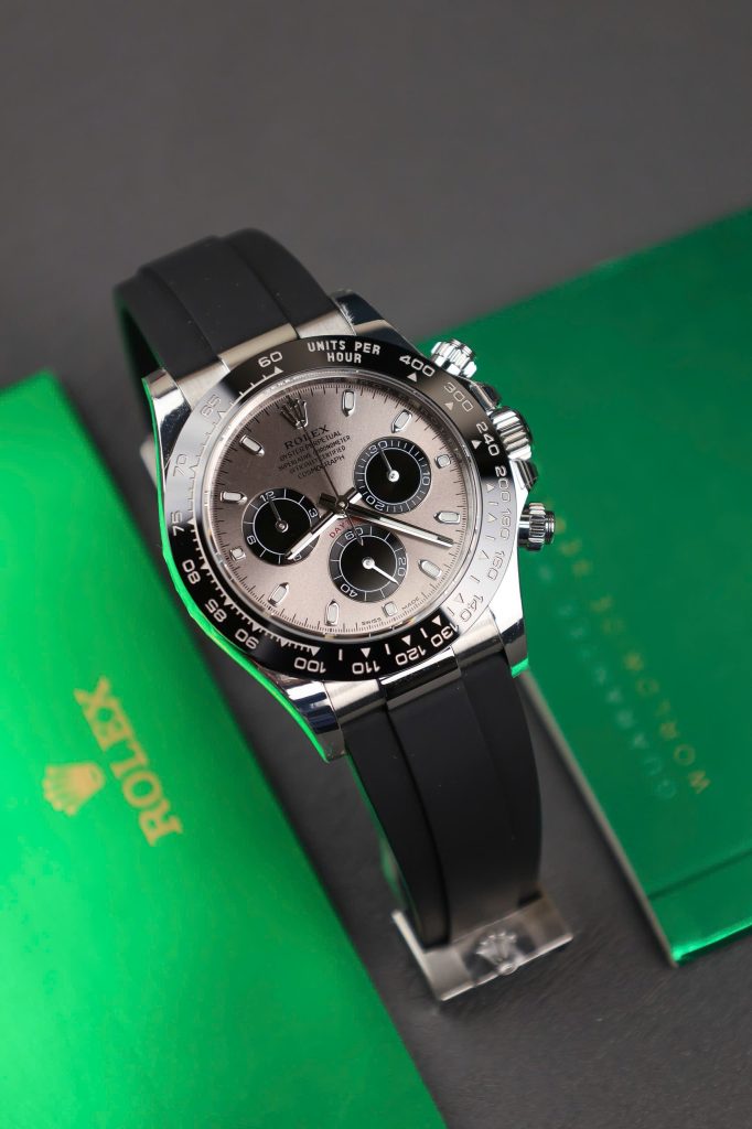 Đồng hồ Rolex Daytona Replica 11 mặt xám dây cao su nhà máy BT 40mm (2)