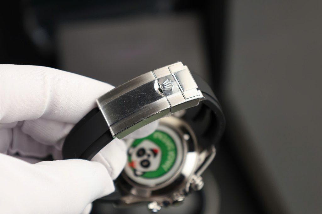 Đồng hồ Rolex Daytona Replica 11 mặt xám dây cao su nhà máy BT 40mm (2)