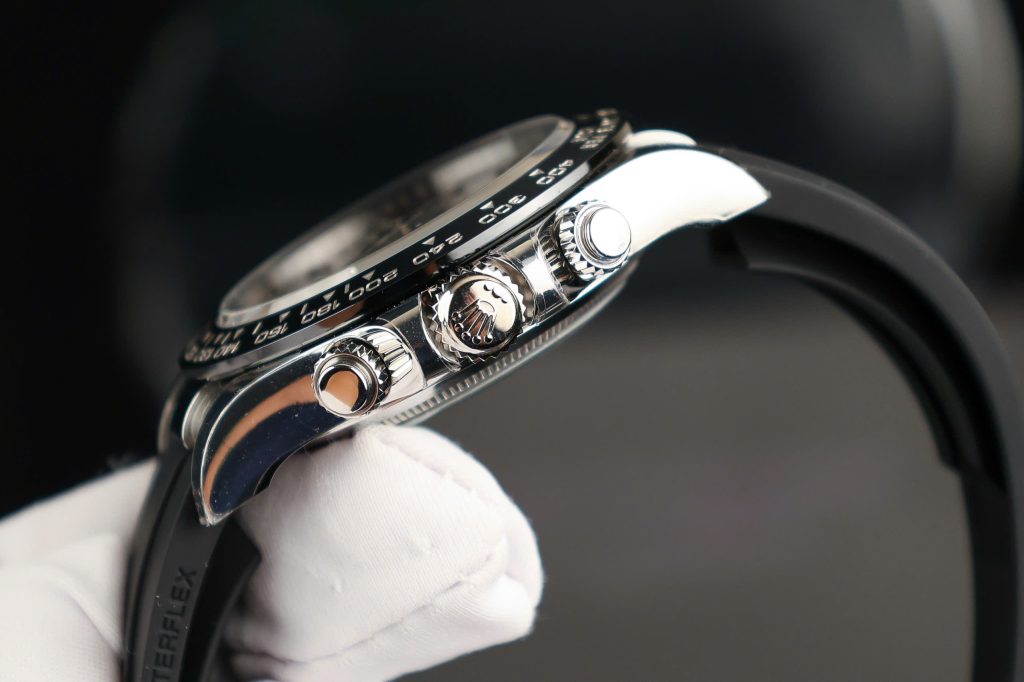 Đồng hồ Rolex Daytona Replica 11 mặt xám dây cao su nhà máy BT 40mm (2)